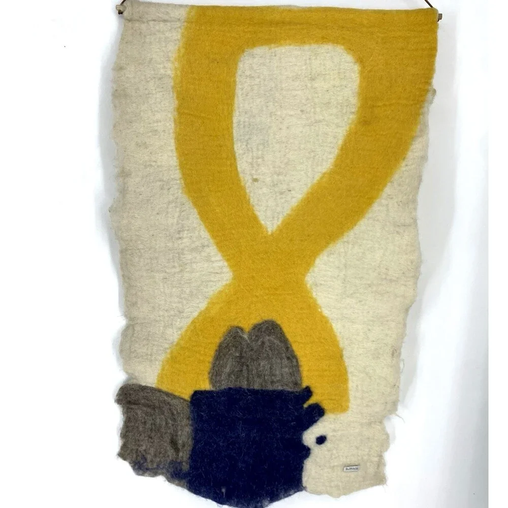En Gry & Sif Felted Wool Wall Hanging Scandinavian Minimalist Modern Decor Hygge